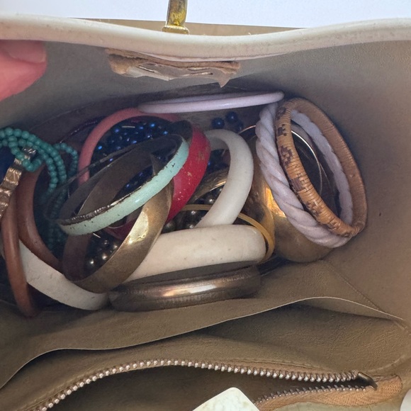 Vintage Enid Collin’s style Handbag Jeweled Garden Purse  Bucket Bag Floral - Picture 12 of 16